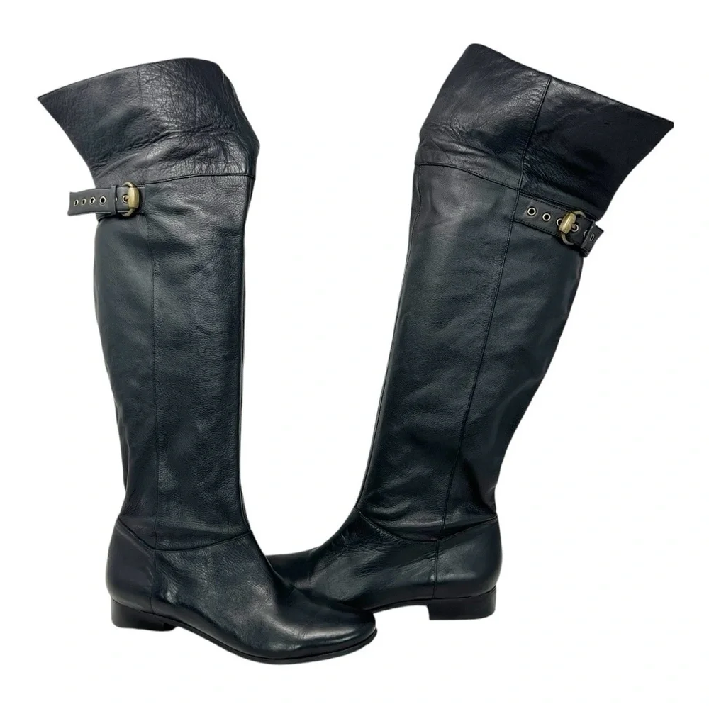 Jessica Simpson riding boots black leather size 7.5 women’s